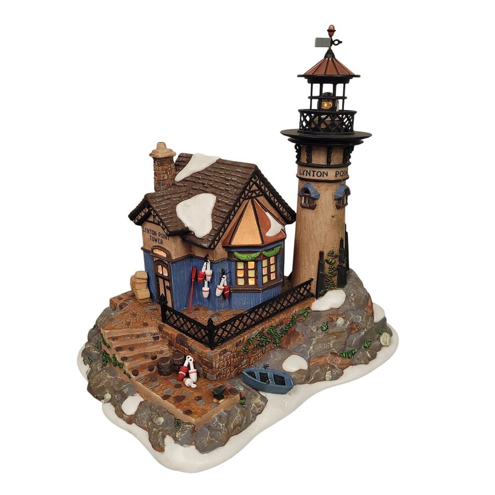 Vtg Dept 56 Dickens Village Lynton Point Tower Lighted Lighthouse #58315 Tested